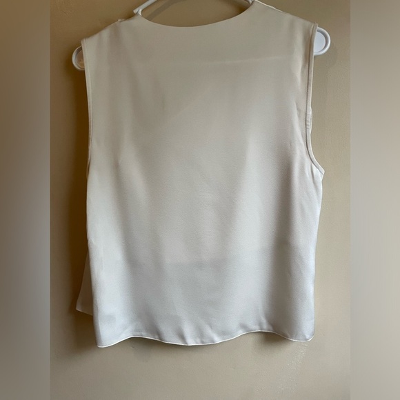 NWT Calvin Klein suit separates career blouse sleeveless cream sz L office - Picture 7 of 10